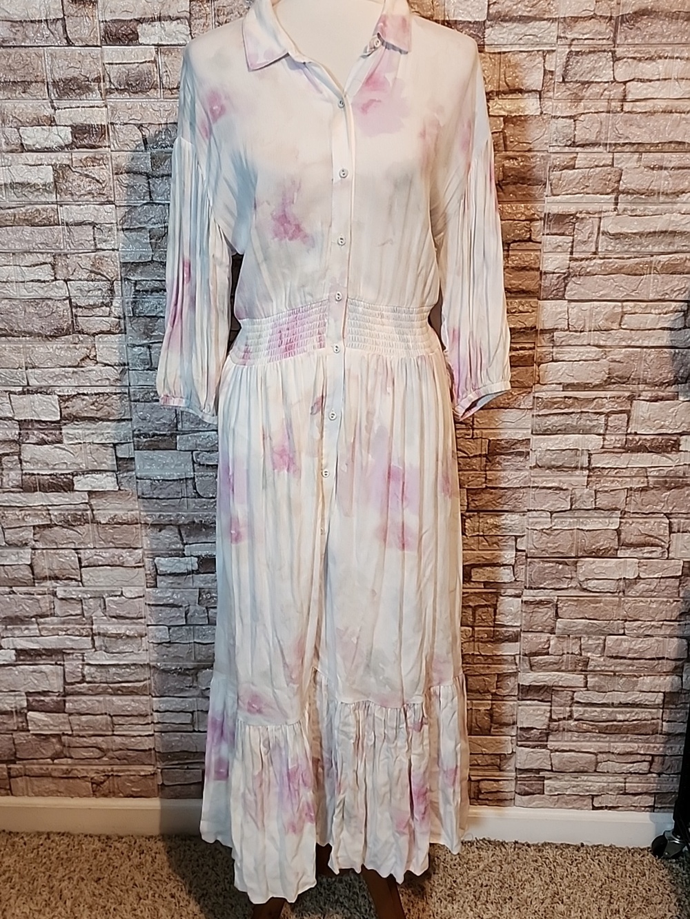 Z Supply Brand New Elegant Pink and White Women's Dress